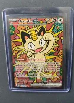 Meowth EX SIR Full Art Holo Rare Pokemon TCG Card 121/088 Perfect Order - Image 3