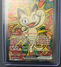Meowth EX SIR Full Art Holo Rare Pokemon TCG Card 121/088 Perfect Order - Image 5