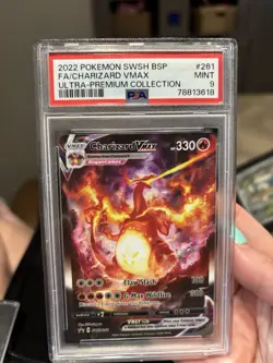 Pokemon Charizard VMAX Full Art Holo Promo Ultra-Premium SWSH261 PSA 9 2022 - Image 2