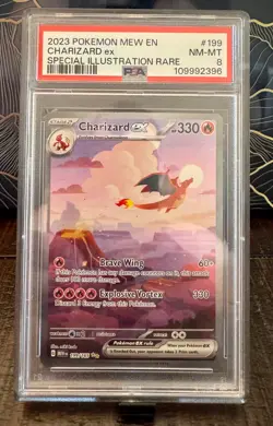 Pokemon TCG Charizard EX 199/165 Special Illustration Rare SV151 PSA 8 - Image 1