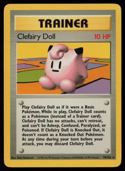 Clefairy Doll 70/102 Pokemon Base Set Unlimited Rare Lightly Played - Image 1