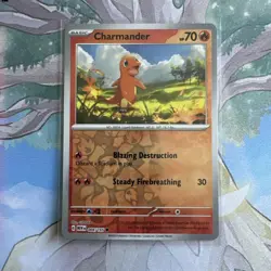 Pokemon 151 Charmander Reverse Holo Rare 004/165 Near Mint - Image 1