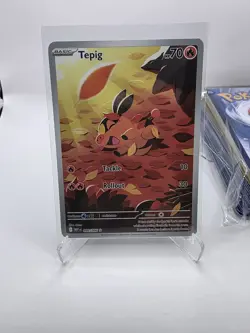 Pokemon TCG Tepig 096/086 SV: White Flare Illustration Rare Holo 70HP Basic - Image 1