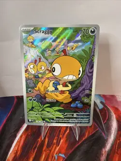 Pokemon Scraggy (Illustration Rare) Scarlet & Violet White Flare 138/086 - Image 1