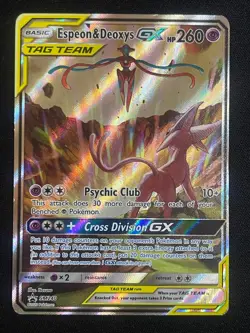 Pokemon Espeon & Deoxys GX Promo SM Promos SM240 LP - Image 1
