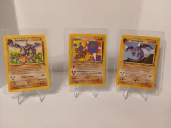 3) Fighting Pokemon TCG Cards, 2 Aerodactyl And 1 Kapoera - Image 1