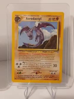3) Fighting Pokemon TCG Cards, 2 Aerodactyl And 1 Kapoera - Image 3