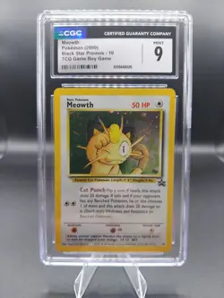 2000 Pokemon Meowth Holo Black Star Promo #10 - Image 1
