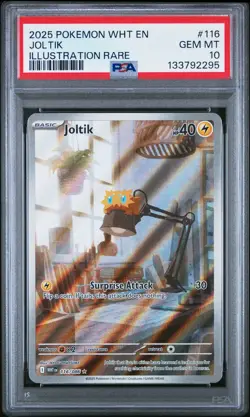 2025 Pokemon Scarlet & Violet White Flare Joltik PSA 10 #116/086 - Image 1