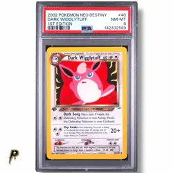 2002 Pokemon Neo Destiny 1st Edition Dark Wigglytuff PSA 8 - Image 1