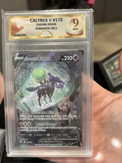Pokemon Shadow Rider Calyrex V Ultra Rare Full Art Holo 172/198 SRG 9 Mint - Image 1