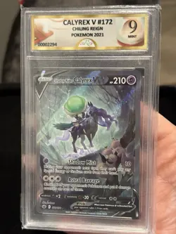 Pokemon Shadow Rider Calyrex V Ultra Rare Full Art Holo 172/198 SRG 9 Mint - Image 2