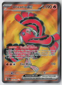 Oricorio ex 110/094 Ultra Rare Phantasmal Flames Pokemon Near Mint - Image 1