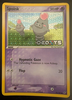 2005 Pokemon Spoink #76/107 Ex Deoxys Reverse Holo - Image 1
