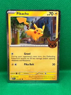 Pokemon Tcg Pikachu(SWIRL) 018/091 Cosmos Holo Trick or Trade - Image 1