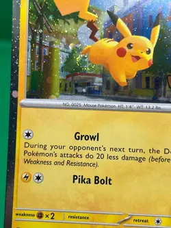 Pokemon Tcg Pikachu(SWIRL) 018/091 Cosmos Holo Trick or Trade - Image 2