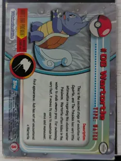 Pokemon 2000 Wartortle #8 HOLO NM TOPPSTv - Image 3