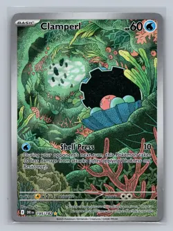 Clamperl 195/182 Illustration Rare Destined Rivals Pokemon NM - Image 1