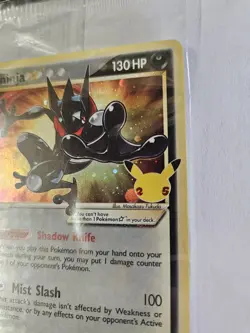 2021 Pokemon Celebrations Greninja Gold Star SWSH144 Black Star Promo - Sealed - Image 2