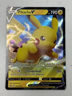 Pokemon TCG Pikachu V SWSH061 Black Star Promo Holo NM - Image 1