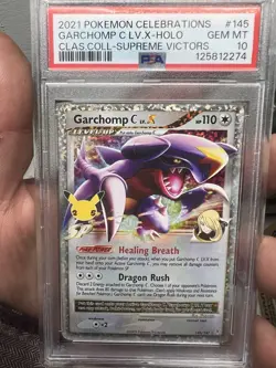 GARCHOMP LV.X PSA 10 2021 POKEMON CELEBRATIONS #145/147 HOLO CLASSIC COLL 7940 - Image 1