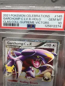GARCHOMP LV.X PSA 10 2021 POKEMON CELEBRATIONS #145/147 HOLO CLASSIC COLL 7940 - Image 3