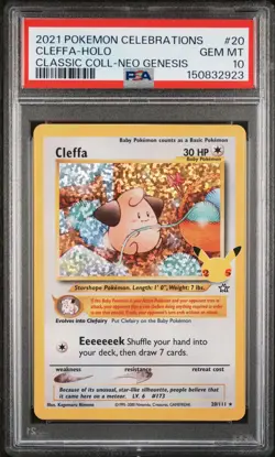 2021 POKEMON CELEBRATIONS CLASSIC COLLECTION #20 CLEFFA-HOLO PSA 10 - Image 1
