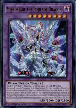 Yugioh Mirrorjade the Iceblade Dragon BLTR-EN114 Ultra Rare 1st Edition - Image 1
