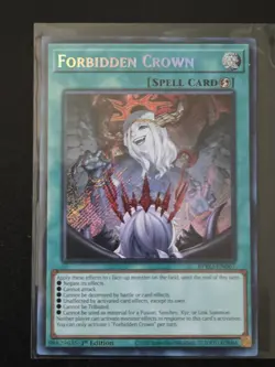 Yugioh! Forbidden Crown BPRO-EN067 Burst Protocol Secret Rare 1st Edition NM - Image 1