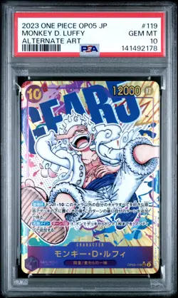 2023 ONE PIECE JAPANESE OP05-AWAKENING OF THE NEW ERA MONKEY D. LUFFY PSA 10 - Image 1