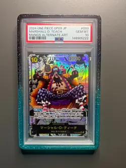 PSA 10 Marshall D. Teach SR Manga OP09-093 One Piece Card JP Guard Included - Image 1