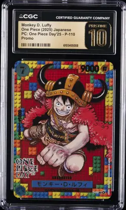 2025 ONE PIECE PC: ONE PIECE DAY '25 JAPANESE MONKEY D. LUFFY CGC 10 PERFECT - Image 1