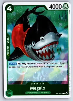 MEGALO EB04-018 RARE THE AZURE SEA'S SEVEN ONE PIECE NM - Image 1