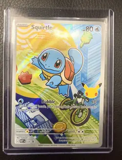 Pokemon TCG Squirtle MEP 039 Basic Stamped Holo 80 HP Bubble 10 Collectible Card - Image 1