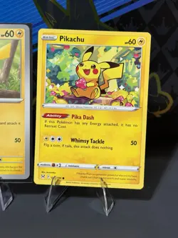 Pokemon TCG 3 Card Lot Pikachu 027/078 025/165 057/196 Pokemon GO MEW - Image 4