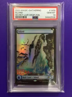 [PSA10] mc32 Mtg Sld Island 1400 Foil Psa10 - Image 1