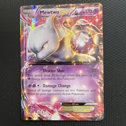 Mewtwo EX XY107 Black Star Promo Ultra Rare Holo Pokemon Card LP - Image 1