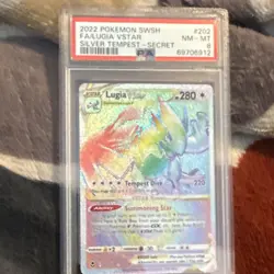 Pokemon Lugia VSTAR Secret Rare 202/195 Silver Tempest Holo PSA Graded Card - Image 1
