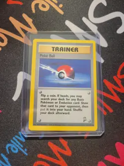 Pokemon Card Trainer Poke Ball 121/130 Ball Pokeball Vintage 1999-2000 - Image 2