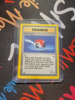 Pokemon Card Trainer Poke Ball 121/130 Ball Pokeball Vintage 1999-2000 - Image 4
