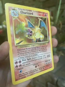 Charizard 4/102 Holo Rare Base Set Unlimited Pokemon 1999 LP - Clean Holo - Image 3