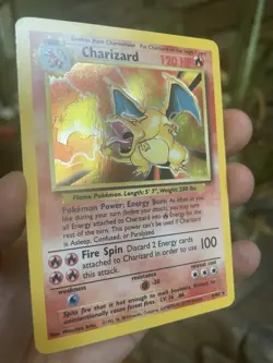Charizard 4/102 Holo Rare Base Set Unlimited Pokemon 1999 LP - Clean Holo - Image 4