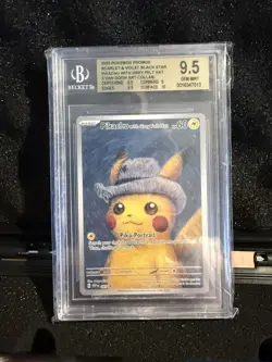 Pokemon Pikachu with Grey Felt Hat Van Gogh 085 Promo BGS 9.5 PSA 10 Equivalent - Image 1