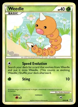 Weedle 69/95 HGSS Unleashed Common Pokemon - Image 1