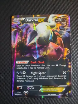 Pokemon TCG Darkrai EX 88/113 Ultra Rare Legendary Treasures Light Play - Image 3