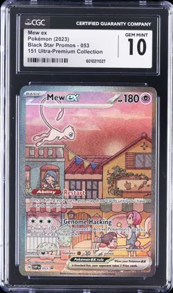 2023 POKEMON BLACK STAR PROMOS #053 MEW EX CGC 10 GEM MINT - Image 1