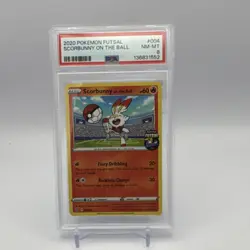 2020 Pokemon Futsal Scorbunny on the Ball Promo 004/005 PSA 8 - Image 1