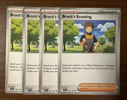 Brock's Scouting 146/159 Journey Together Playset NM x4 Pokemon TCG - Image 1