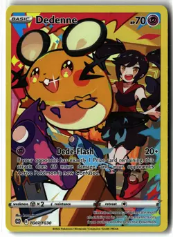 Dedenne ⭐ TG07/TG30 Holo Brilliant Stars Trainer Gallery Pokemon NM - Image 1