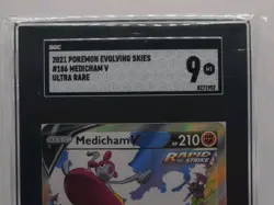 SGC 9 MINT Medicham V 186/203 Full Alt Alternate Art Evolving Skies Pokemon TCG - Image 5